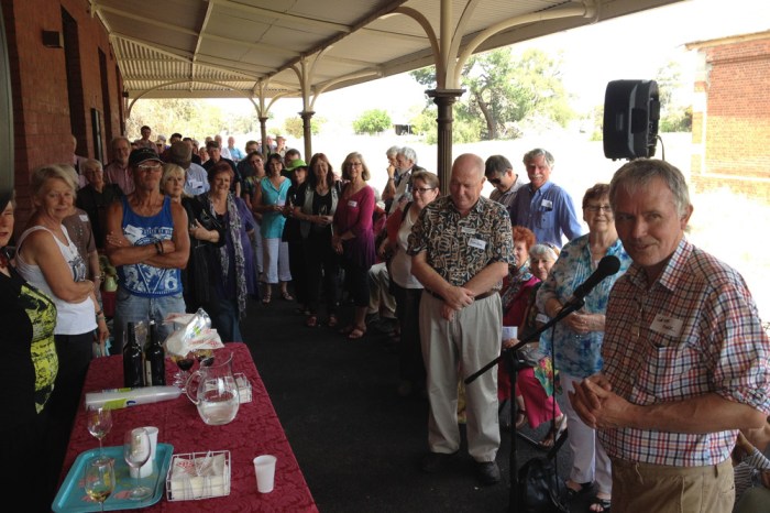 Geoff Park M.C.ing the opening