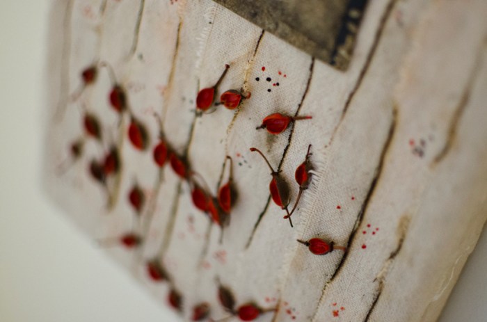 reiteration - artists sally roadknight, julie patey, georgina duckett, sandra tobias at newstead artshub exhibition opening