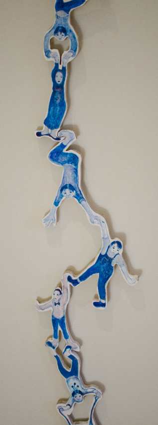 reiteration - artists sally roadknight, julie patey, georgina duckett, sandra tobias at newstead artshub exhibition opening